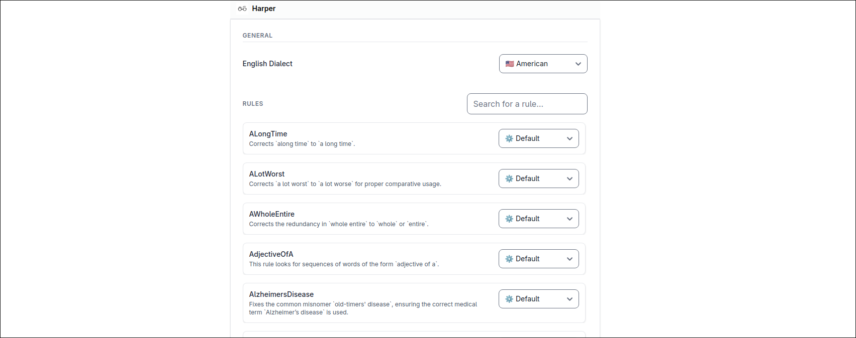 The Chrome extension's popup page